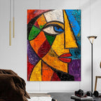 Handmade Abstract Frameless Artwork Canvas Oil Paintings Modern Eye Art Picture Wall  Arrival Decorative Items For Cafe Decor Rolled Frameless Unstretched Painting