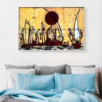 Abstract African Sailing Landscape Canvas Painting Poster