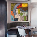 Medieval Style Block Scraper Palette Wall Paintings Hand Painted Abstract Oil Painting On Canvas Wall Art Picture Decor Home